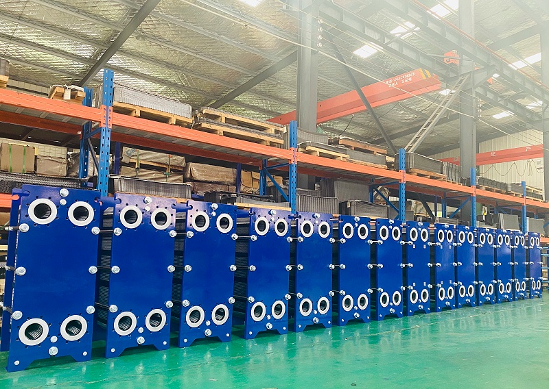 青島瑞普特疫情期間板式換熱器正常生產發貨